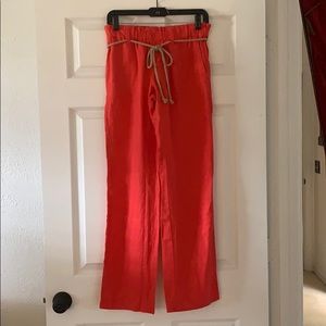 London Jean Straight Leg Linen Pant